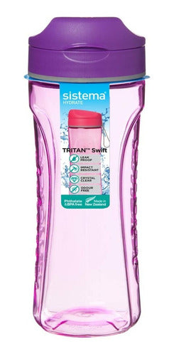 Rubbermaid Sistema Hydrate Tritan Swift Water Bottle 4