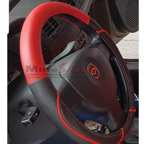 Fundas Mitre Sport Car Steering Wheel Cover - Red and Black - Cuerina 1