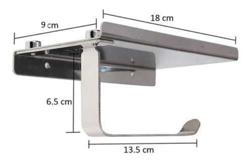 PRO Accesorios Soporte Portarrollo Papel Higiénico Con Base Montaje 5