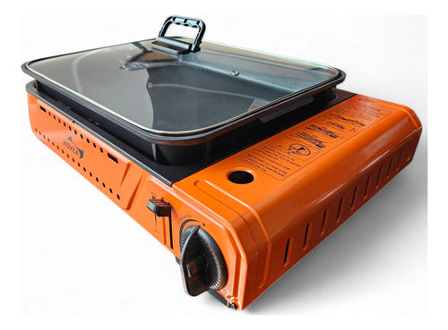 Portable Gas Butane Stove with Grill and Glass Lid by Kovea 0