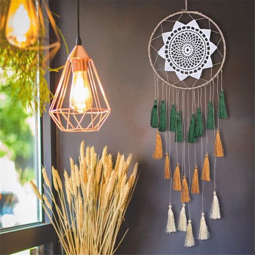 Atrapasueños De Macrame Con Borlas 3