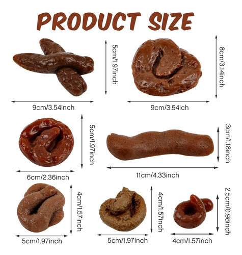 Chivao Realistic Fake Poop Prank Set with 7 Pieces 1