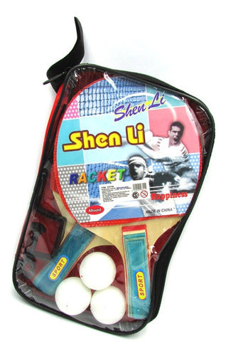 Ping Pong Set in Carry Case with Paddles, Balls, Net, and Supports 0