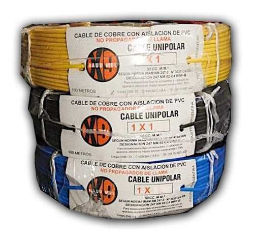 X9 Cable De Instalacion 1x2.50 Norm Celeste Rollo X100 Mts Cuot 0