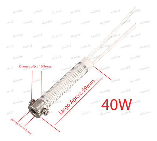 ELUMILED 2 Calefactores Repuesto Soldador Resistencia 40w 1