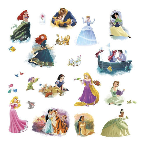 Vinilo De Pared Decorativo Princesas De Disney 0