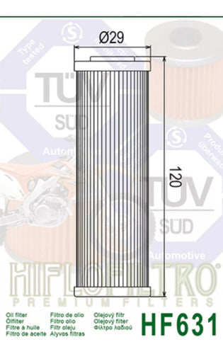 Filtro Aceite Beta 350 390 400 450 520 Rr Hiflo Moto Rp 1