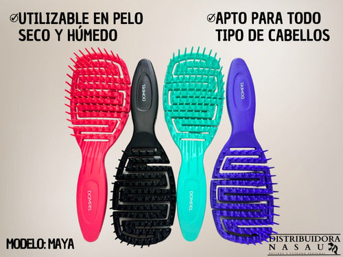 Dompel Maya Flexible Anti-Frizz Detangling Brush 1