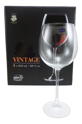 Copa De Cristal De Bohemia Vintage X 2 De 850ml 0