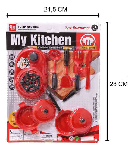 Set De Cocina Olla Sarten Juguetes Niños X10 Unid Mayorista 1