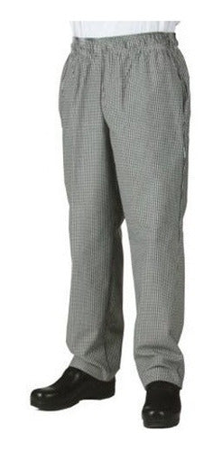 Nautical Cook's Pants in Houndstooth Gabardine Fabric 3