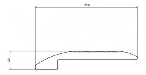 Perfilart Terminacion Desnivel Liviano 1100 Aluminio Anodizado 3