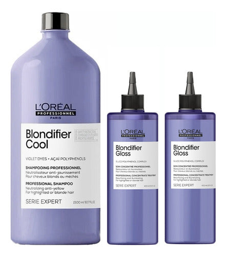 L'Oréal Blondifier Cool Shampoo + Gift 2 Concentrates Serie Expert 0