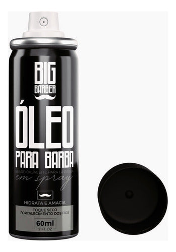 Óleo Para Barba Spray Big Barber 60ml Hidrata Fio Com 6 Unid 4