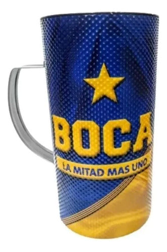 Vaso Güira Pro Official Boca Juniors Con Raspador Ploteado 1