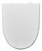 White Lacquered Metal Toilet Seat Cover Marina Design 0