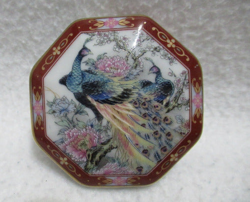 Hermoso Alhajero Porcelana Japonesa Aves Del Paraíso Japan 1