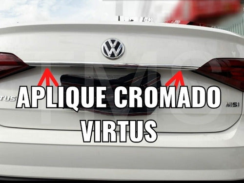 Virtus Aplique Cromado Protetor Tampa Traseira 1