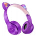 Wireless Bluetooth Cat Ear Headphones with LED Lights 4