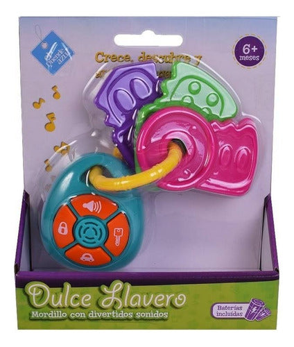 El Duende Azul Color Multicolor Educational Rattle Keychain with Sounds 0