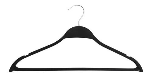 TodoPerchas 20 Reinforced Black Plastic Hangers Similar to Wood for Adults 0