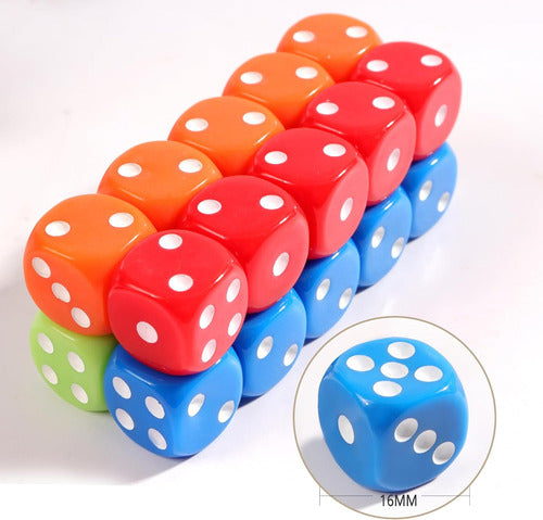 Conjunto De Dados Coloridos Para Juegos, 50 Piezas De 12 Cm 4