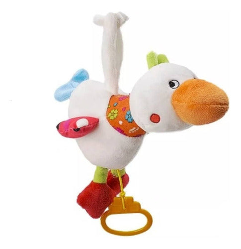 Plush White Duck Musical Crib Toy Imported 0