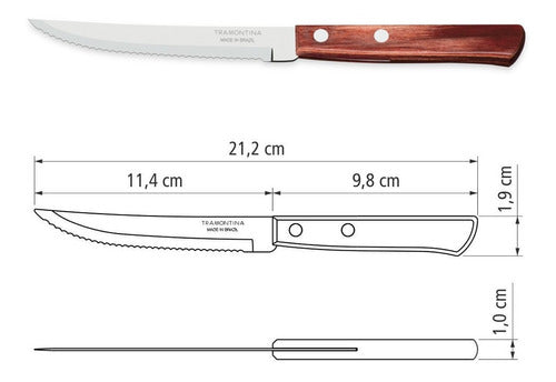 Tramontina Cuchillo Polywood Cubiertos Cocina X6und 1