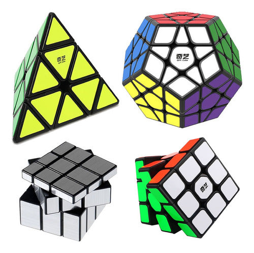 Qiyi Megaminx + Pyraminx + Mirror + 3x3 Cube Pack 0