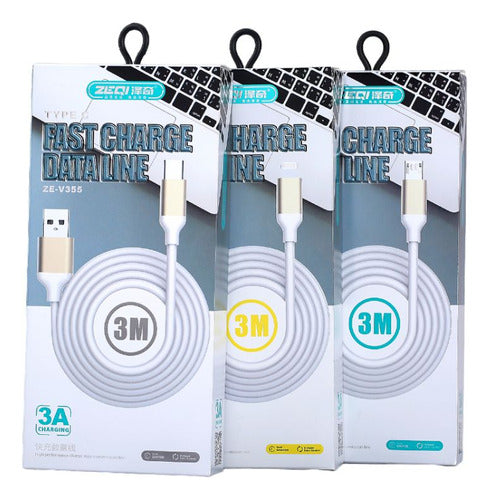 Zeqi Cable De Datos (USB - USB-C) 3m 0