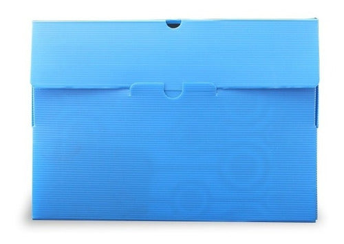 Caja Archivo Plástica Polibras Azul 8cm 0