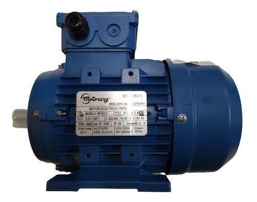 Motorarg Electric Motor Trifasic 1500RPM 0.33HP Carcaza C63 0