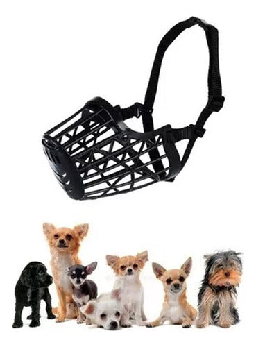 SHOPFINITY Bozal Canasta Cesta Mascotas Pequeñas Negro 1