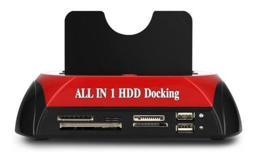 Generic Dual Card Reader 2.5" 3.5" SATA IDE Hard Drive HDD Docking Station 1