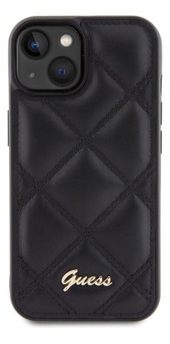 Funda Para iPhone 15 De Guess Capitoneado Negro 1