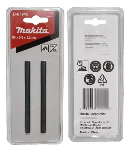 Juego Cuchilla Cepillo Makita D-07945 Widia 82mm 4