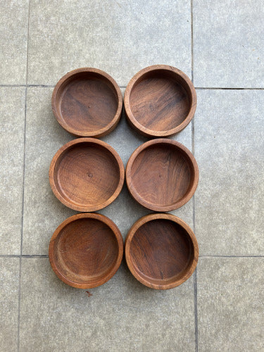 Set X6 Cazuela Plato Algarrobo Locro Humita Madera  15 X 5cm 1