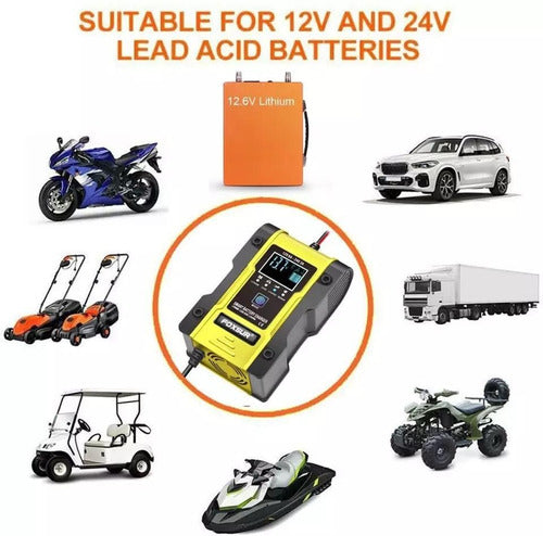 Cargador De Batería Inteligente Automático 12-24v Gel Acido 3