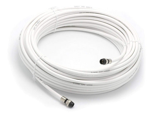 15 Mts Cable Coaxil  Hd Rg6 Blanco, Con Fichas Rg6 Colocadas 0