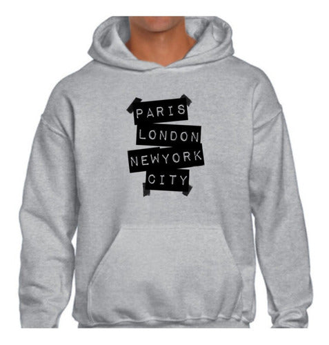 Gray Hoodie Kangaroo Sweatshirt Unisex Thematic by Harlem Indumentaria 1
