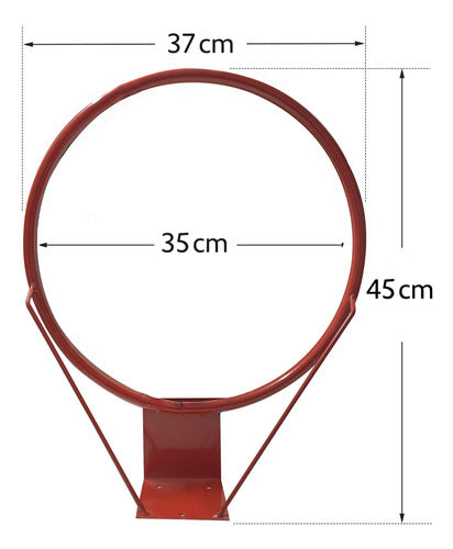 Aro Basquet N5 Amurable Basket 35 Cm Diametro Con Red 1