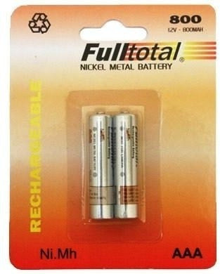 Pila Recargable Fulltotal Aaa 800mah Pack X 2 Pilas 1