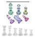 AIUARTESANAS Mold Silicone Set 6 Pieces Chess 3D Individual Resin 0