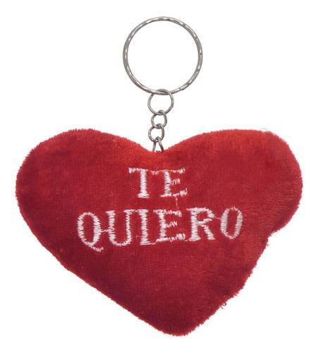 Loquetefaltabauy Plush Heart Keychain 12x10cm Pack of 12 0