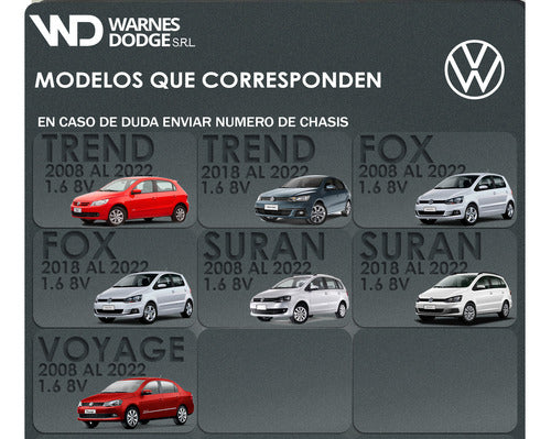 Kit Distribución + Bomba Original Vw Fox Gol Trend Suran 1.6 1