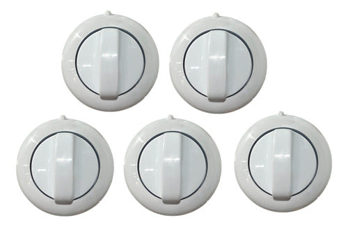 Longvie Oven and Stove Knob Set of 5 - Short Stem 0