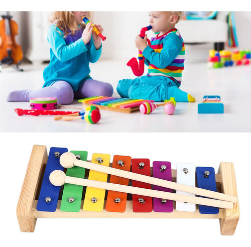 Brinquedo Musical Infantil De 8 Notas, Xilofone Colorido, Ed 3