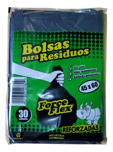 Force Flex Black Trash Bags 45x60 Cm 20m X 30 Units 4 Packs 1