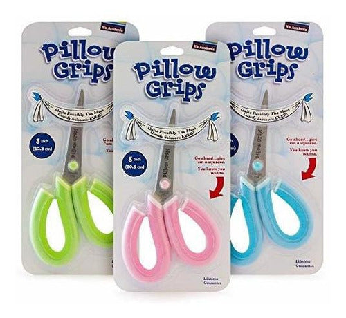 It's Academic Pillow Grips 8-Inch Scissors with Handles 2