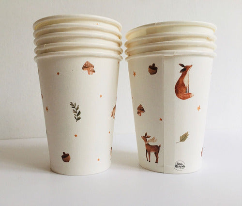 Forest Animals Disposable Party Cups x 8 Units 1